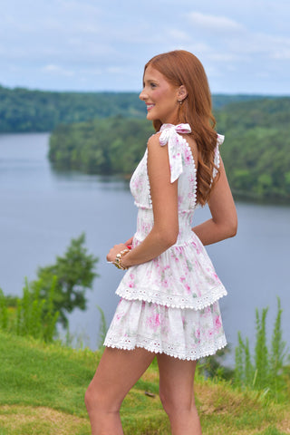 Pink Eyelet Halter