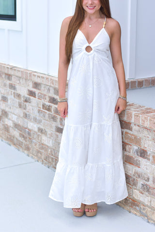 Eyelet Cutout Dress