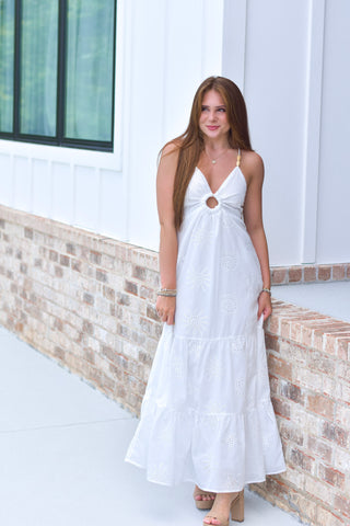 Eyelet Cutout Dress