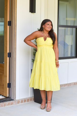 Tiered Midi - Lemon