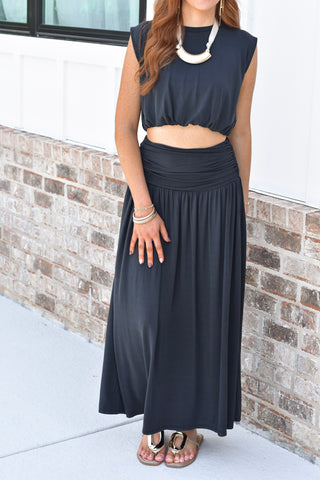 Soft Skirt Set - Black
