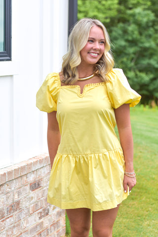 Lemon Embroidered Dress Small Lemon Embroidered Dress Small