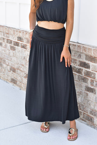 Soft Skirt Set - Black