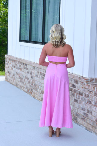 Pink Linen Maxi