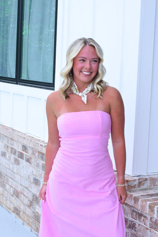 Pink Linen Maxi