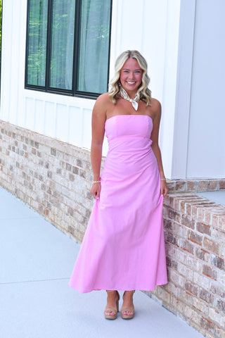 Pink Linen Maxi