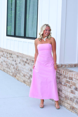 Pink Linen Maxi