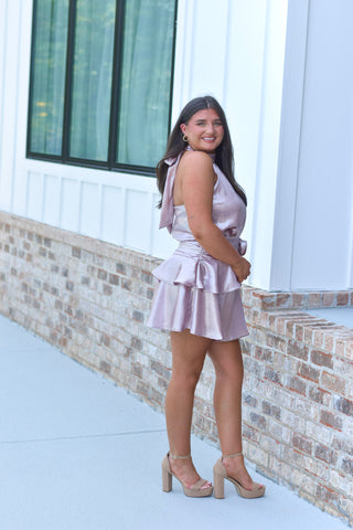 Rose Halter Dress