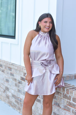 Rose Halter Dress