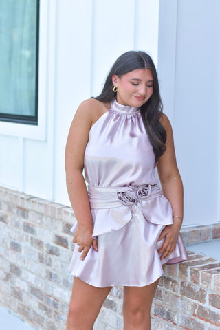 Rose Halter Dress