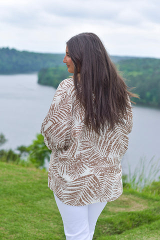 Taupe Printed Top
