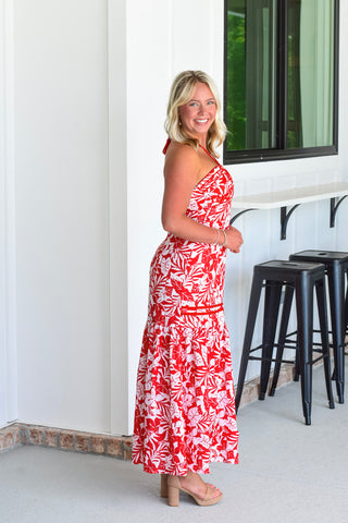 Red Tropical Maxi