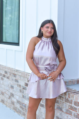 Rose Halter Dress