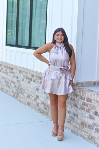 Rose Halter Dress