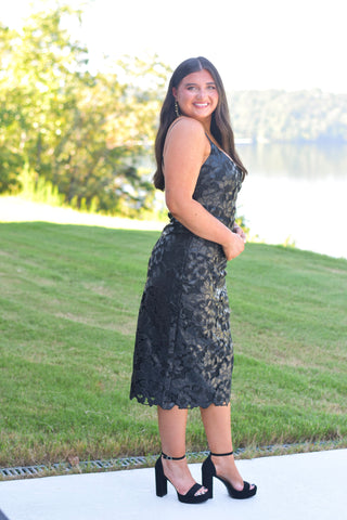 Faux Lace Midi