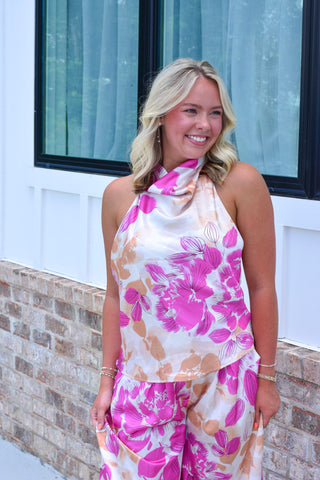 Fuchsia Floral Set