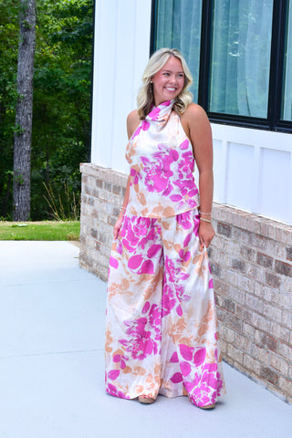 Fuchsia Floral Set