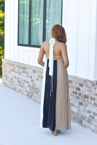 Colorblock Pleats