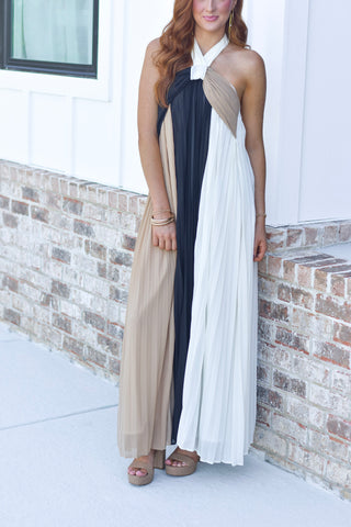 Colorblock Pleats