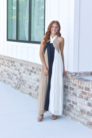 Colorblock Pleats