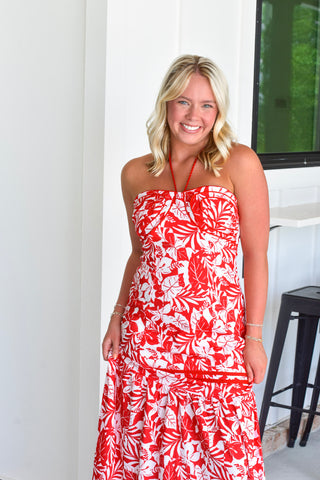 Red Tropical Maxi
