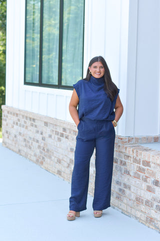 Navy Pant Set