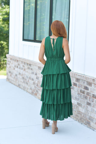 Ruffle Maxi - Emerald