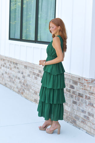 Ruffle Maxi - Emerald