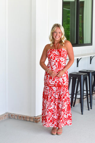 Red Tropical Maxi