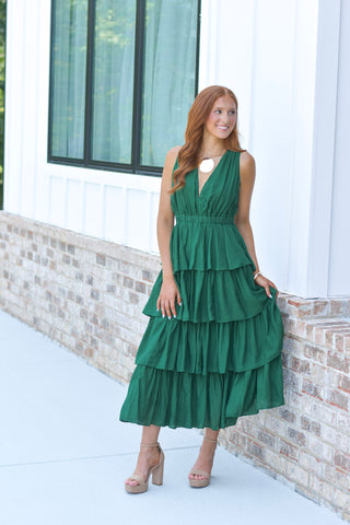 Ruffle Maxi - Emerald