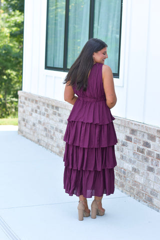 Ruffle Maxi - Plum