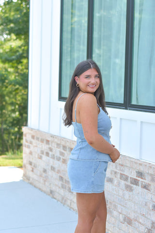 Denim Gold Button Set