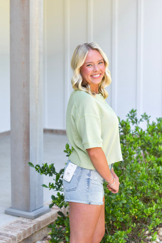 Button Knit - Sage
