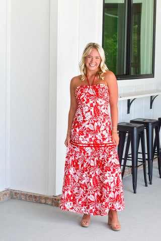 Red Tropical Maxi