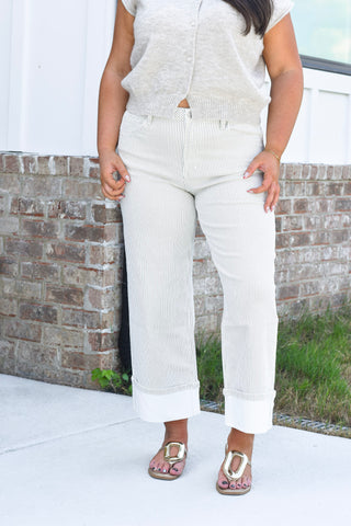Cuffed Crop Denim