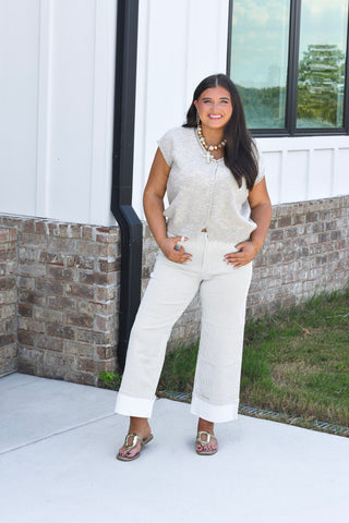 Cuffed Crop Denim