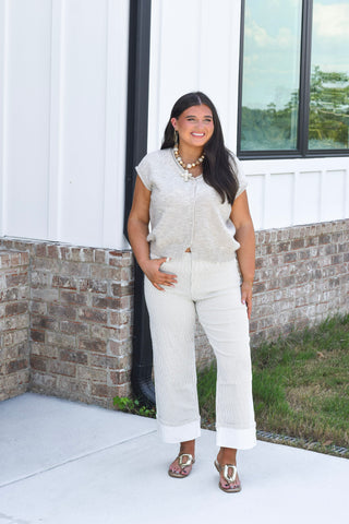 Cuffed Crop Denim