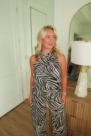 Zebra Fringe Top
