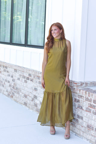 Organza Maxi - Olive