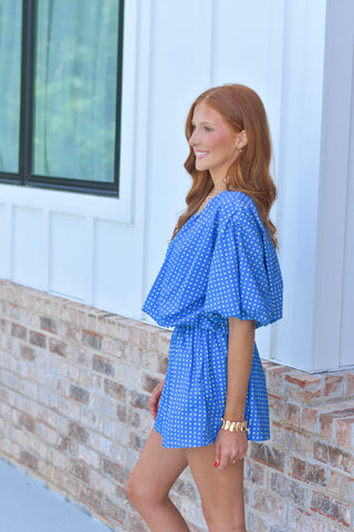 Blue Polka Bubble Set