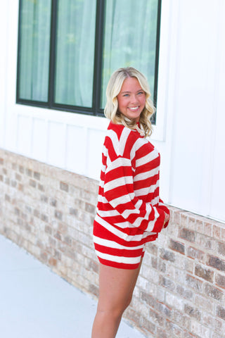 Mock Stripe Set - Red