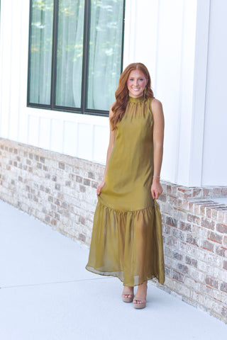Organza Maxi - Olive