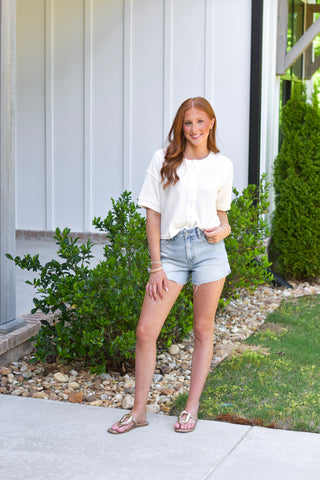 Button Knit - Cream