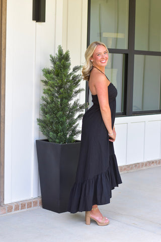 Ruched Midi - Black
