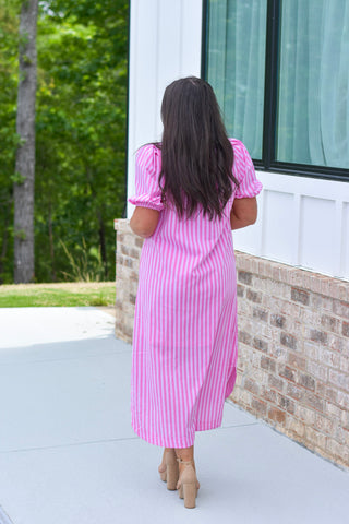 Pink Stripe Maxi
