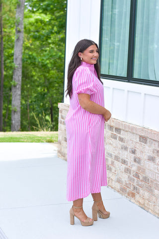 Pink Stripe Maxi