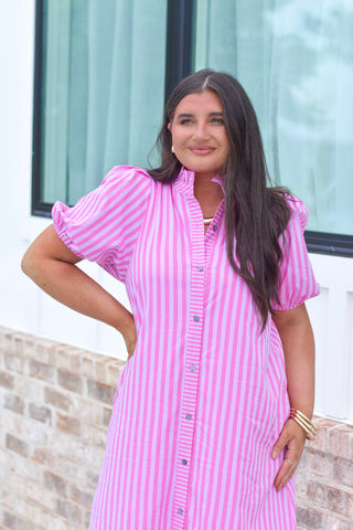 Pink Stripe Maxi