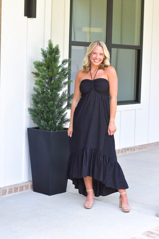 Ruched Midi - Black