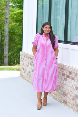 Pink Stripe Maxi