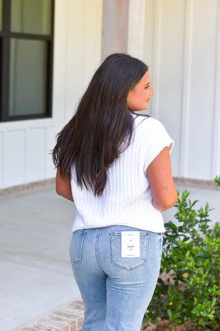 Ribbed Knit Top - Ivory
